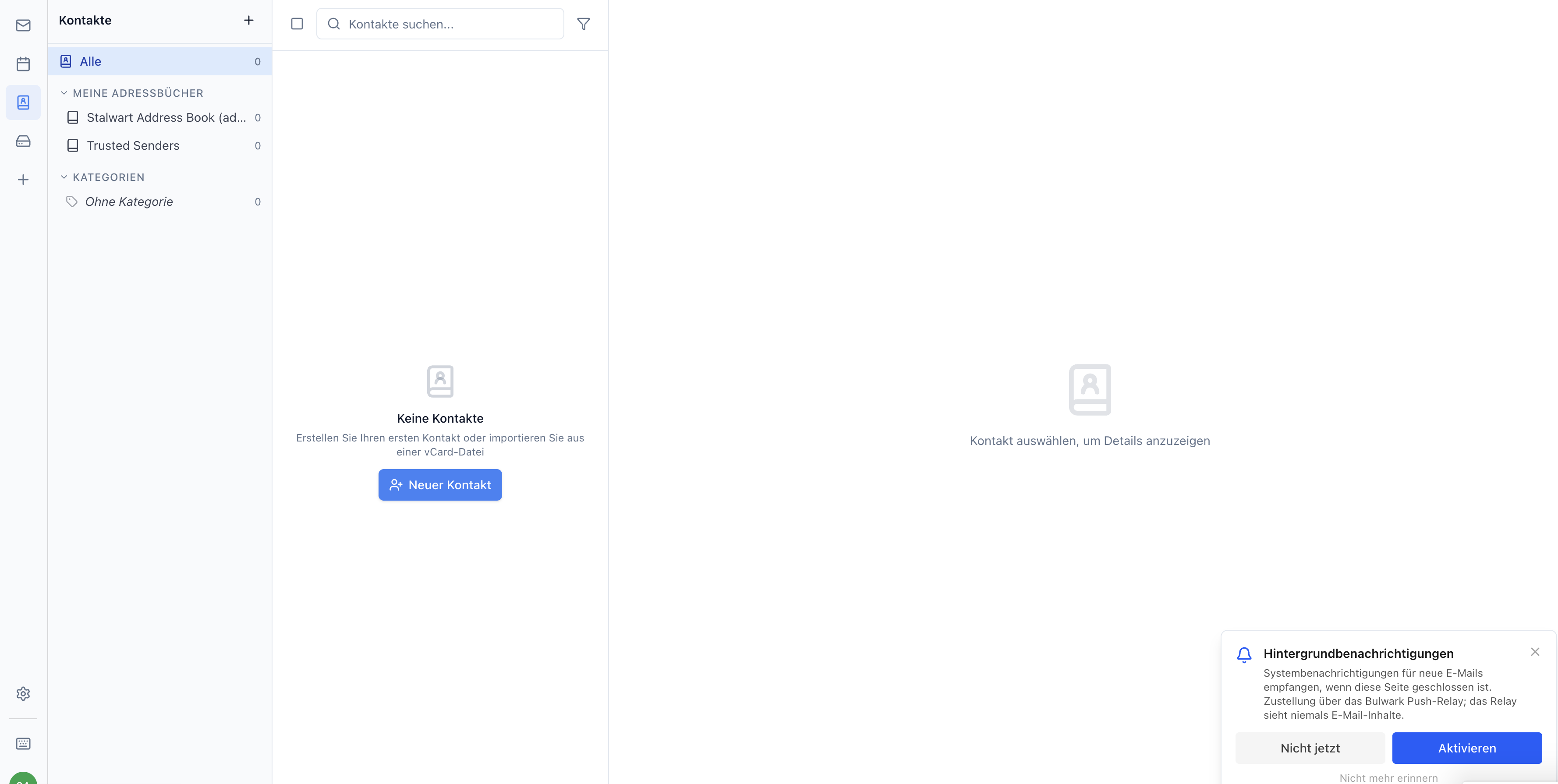 Webmail Kontakte